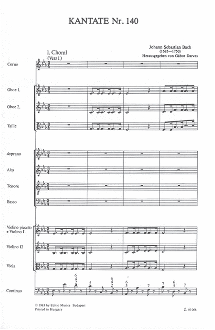 Kantate Nr. 140 Kantate Nr. 140 Study Score scores gallery preview page 2