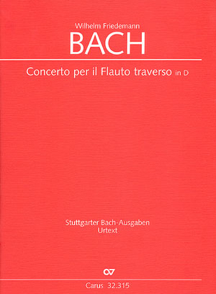Book cover for Flute concerto in D major (Flotenkonzert in D)