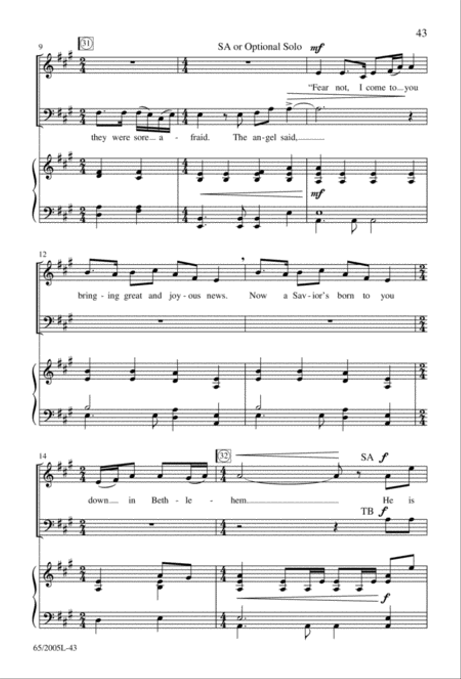 I Hear the Prophet Callin' 4-Part scores gallery preview page 44