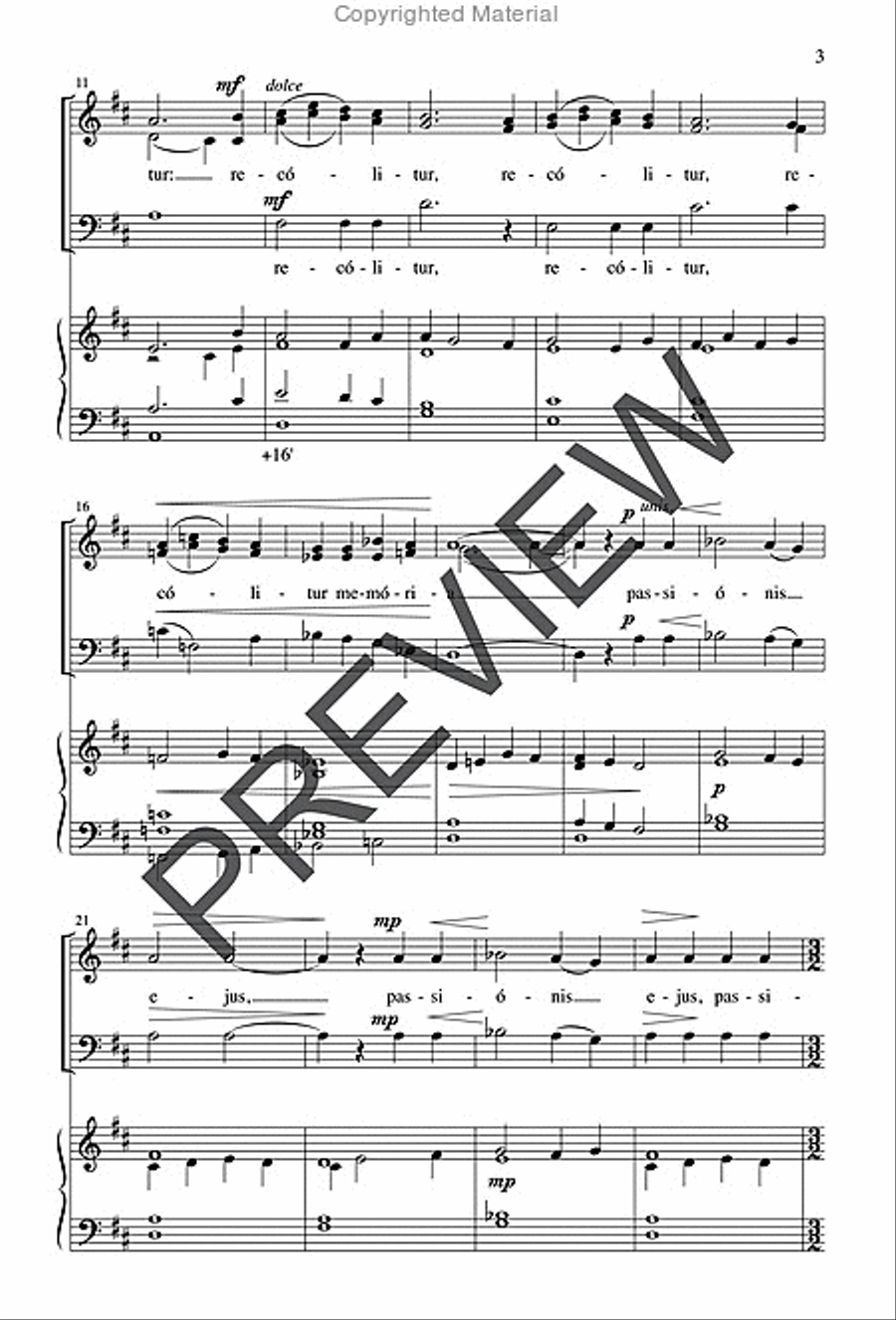 O Sacrum Convivium 3-Part scores gallery preview page 3