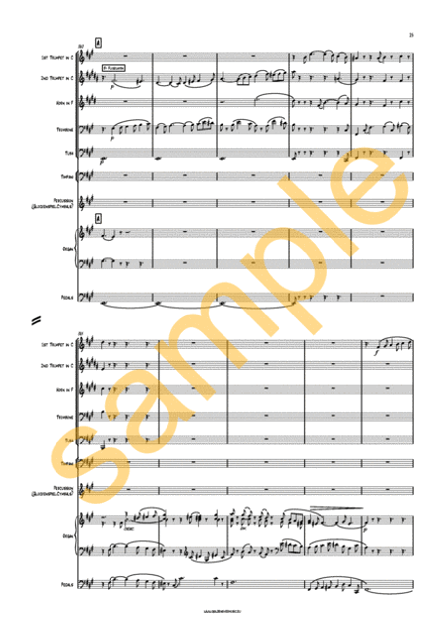 Symphony no. 1 opus 42 for Organ and Orchestra Organ scores gallery preview page 7