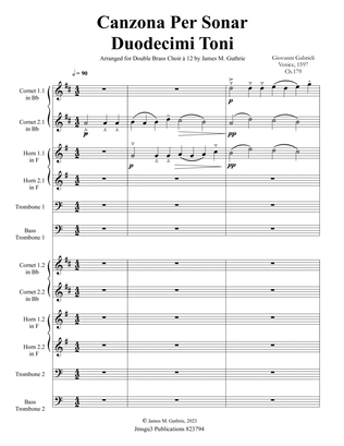 Gabrieli: Canzon per Sonar Ch. 179 for Double Brass Choir à 12