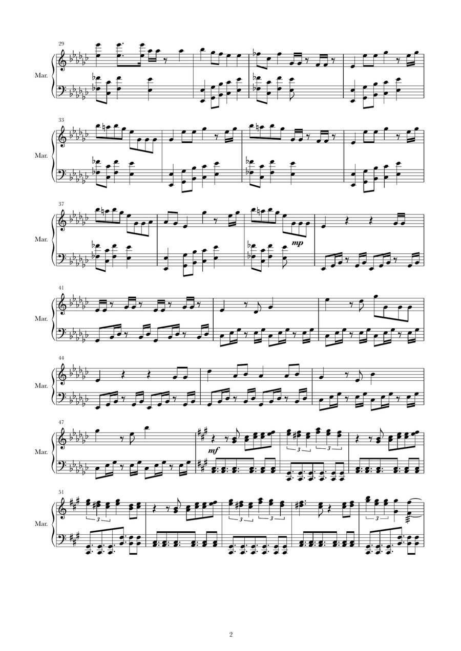 BLACKPINK in your area-Marimba Duet Marimba scores gallery preview page 2