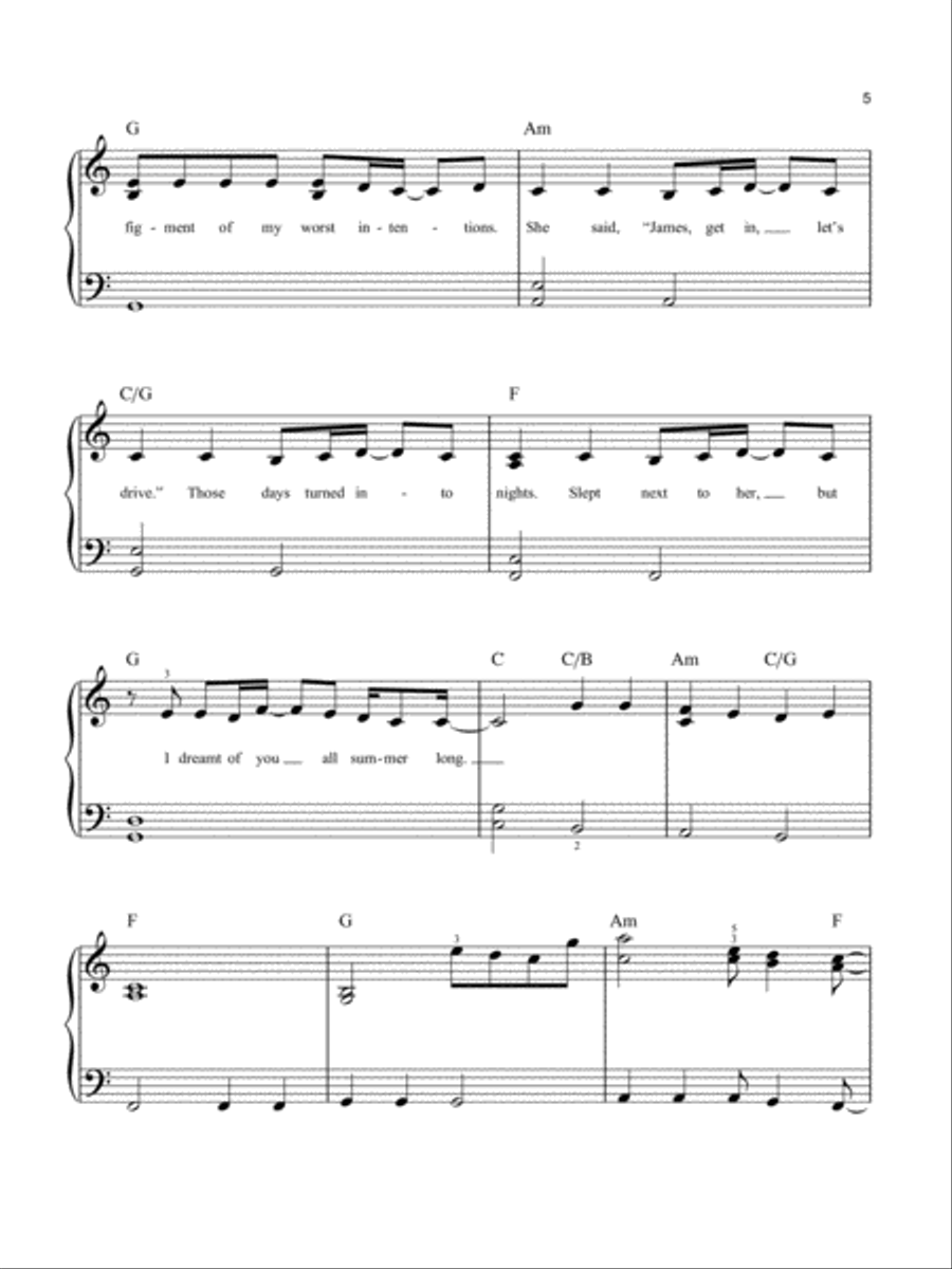 betty Easy Piano scores gallery preview page 5