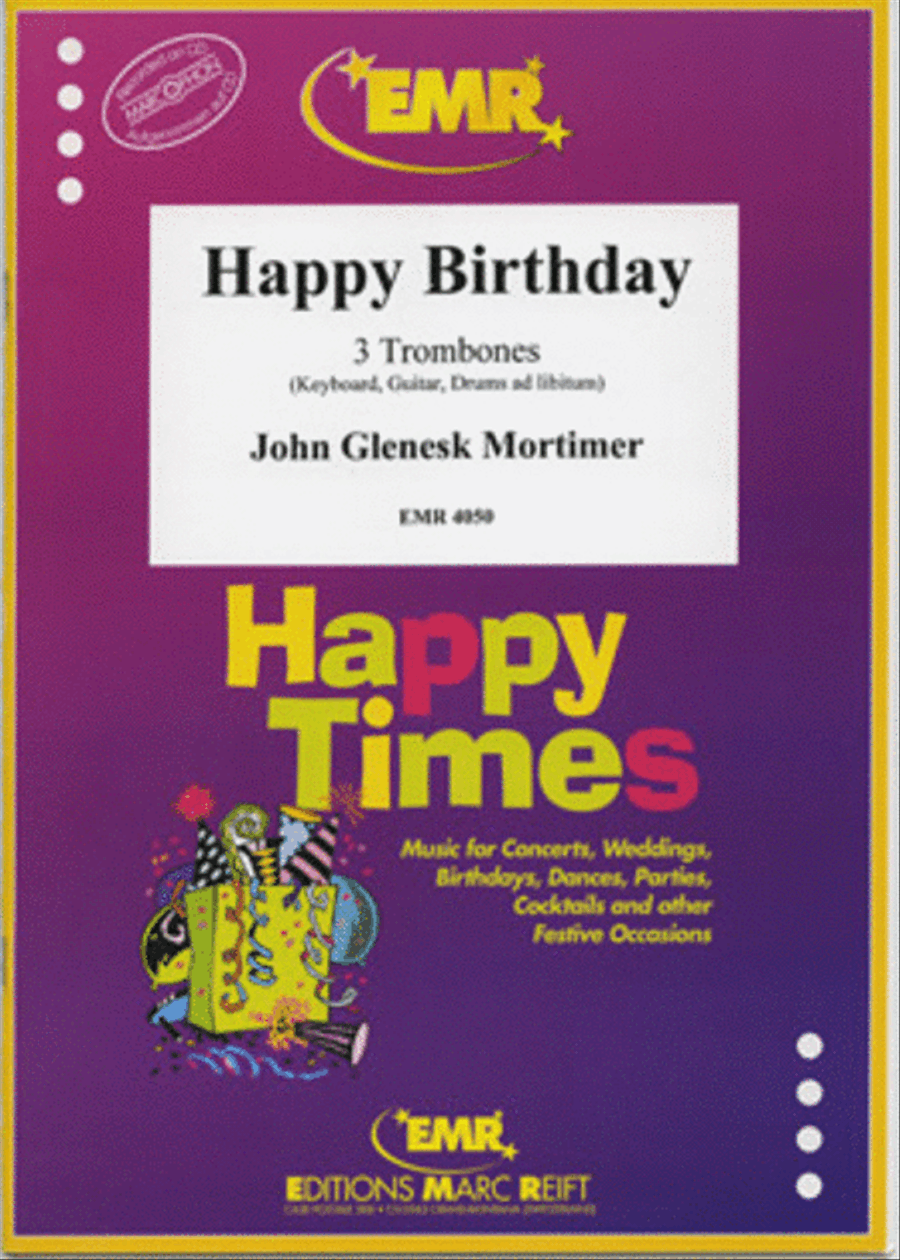 Happy Birthday by John G. Mortimer Trombone Trio - Sheet Music