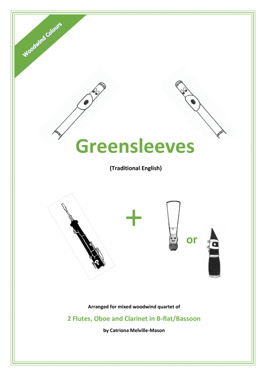 Greensleeves - 2 flutes, oboe and clarinet/bassoon image number null