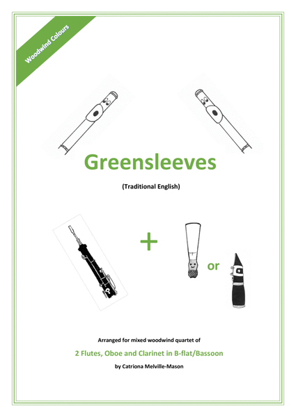 Greensleeves - 2 flutes, oboe and clarinet/bassoon image number null