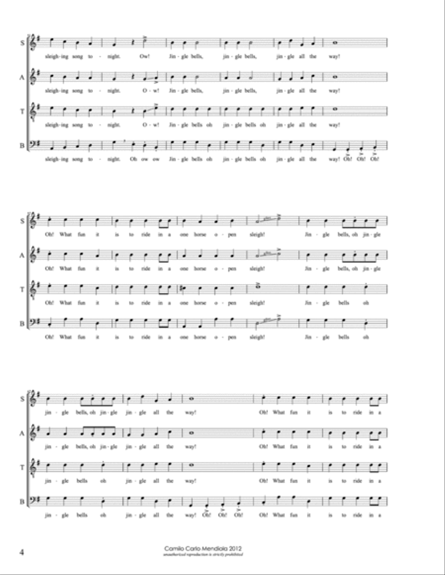 A Christmas Medley A Christmas Medley 4-Part scores gallery preview page 4