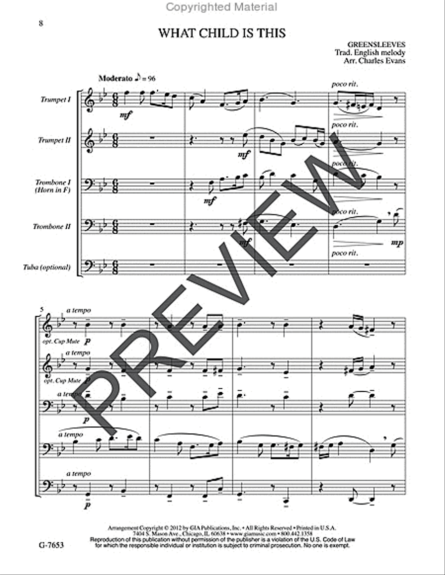 Two English Carols Horn scores gallery preview page 8