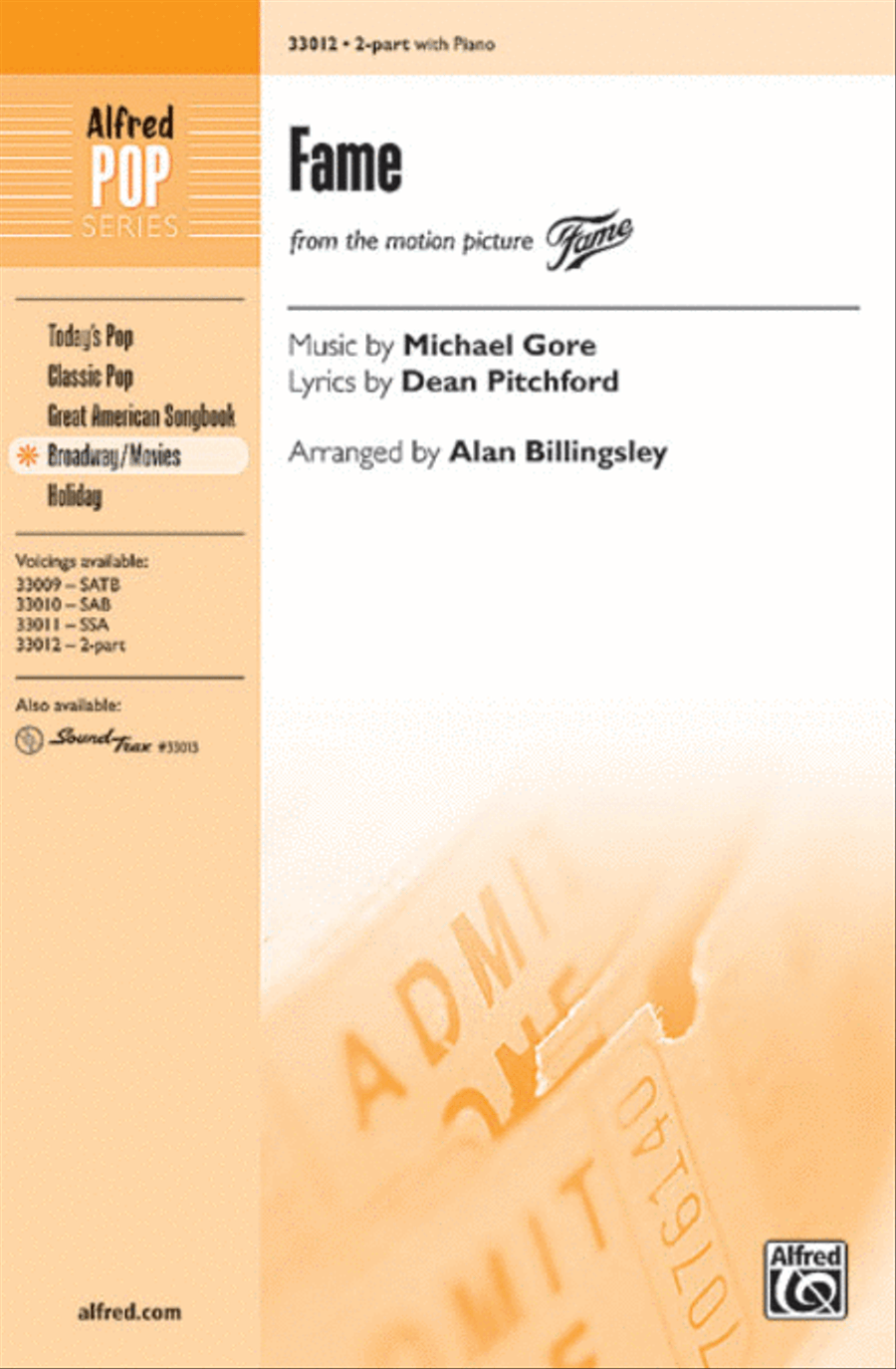 Fame 2-Part scores gallery preview page 1