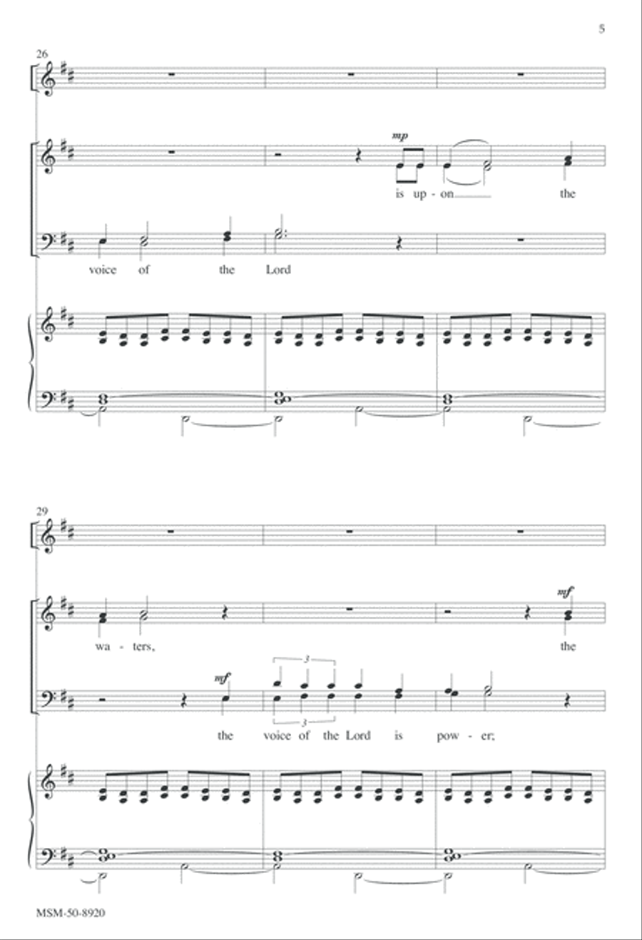 The Lord Will Reign For Ever 4-Part scores gallery preview page 5