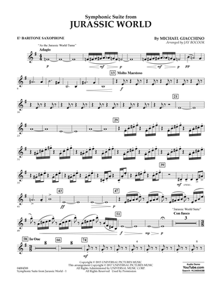 Jurassic World (Symphonic Suite) - Eb Baritone Saxophone