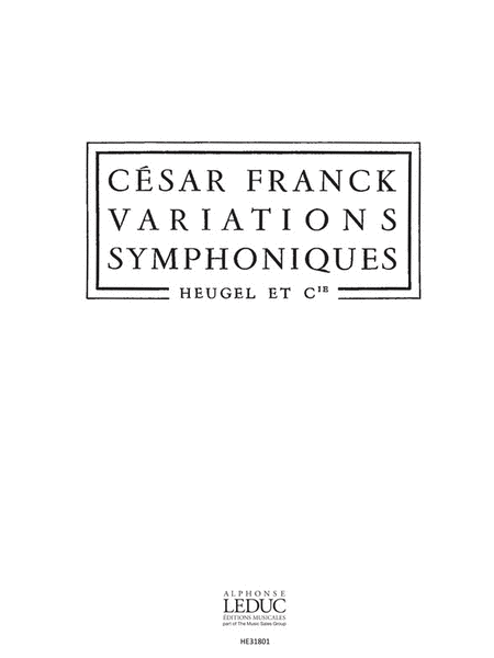 Variations Symphoniques (ph269) (orchestra)