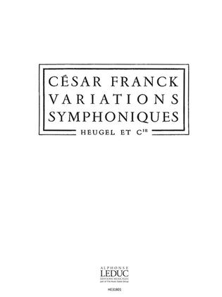 Book cover for Variations Symphoniques (ph269) (orchestra)
