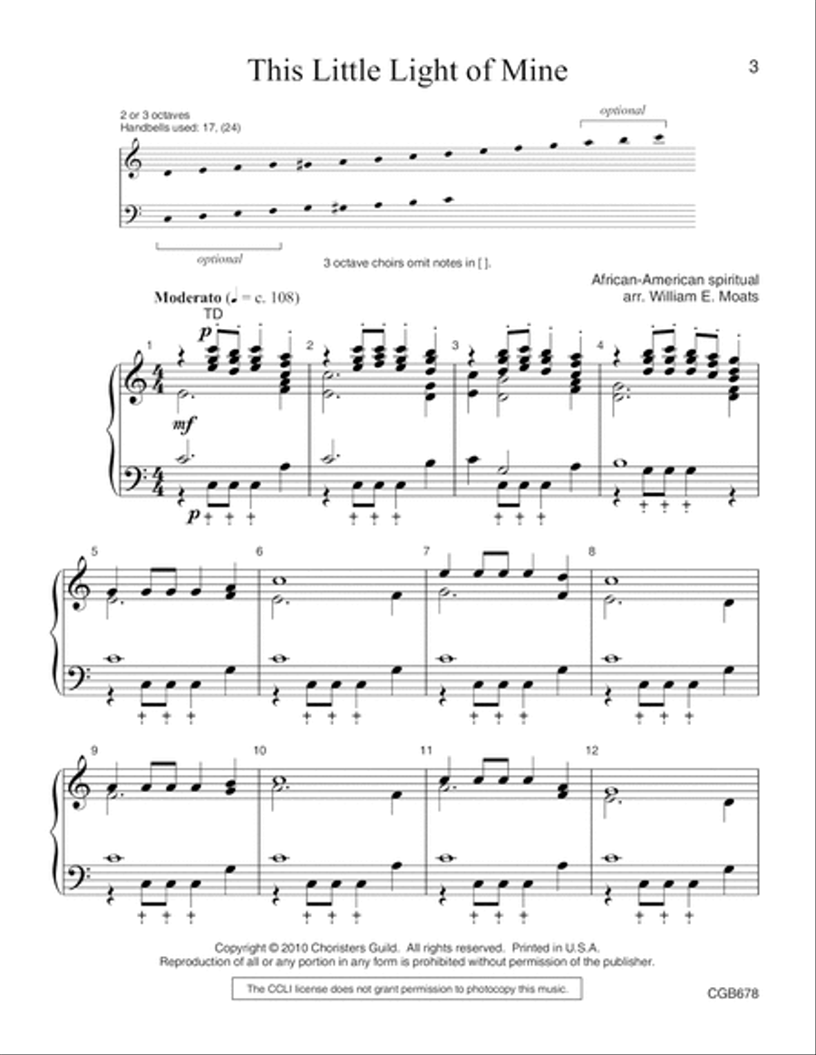 This Little Light of Mine Handbell Choir scores gallery preview page 3