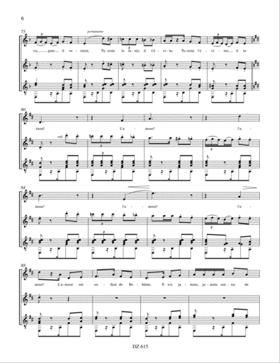 Habanera de Carmen Classical Guitar scores gallery preview page 6