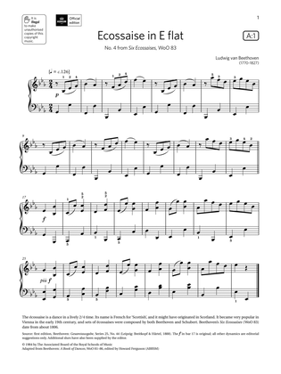 Ecossaise in E flat (Grade 3, list A1, from the ABRSM Piano Syllabus 2021 & 2022)