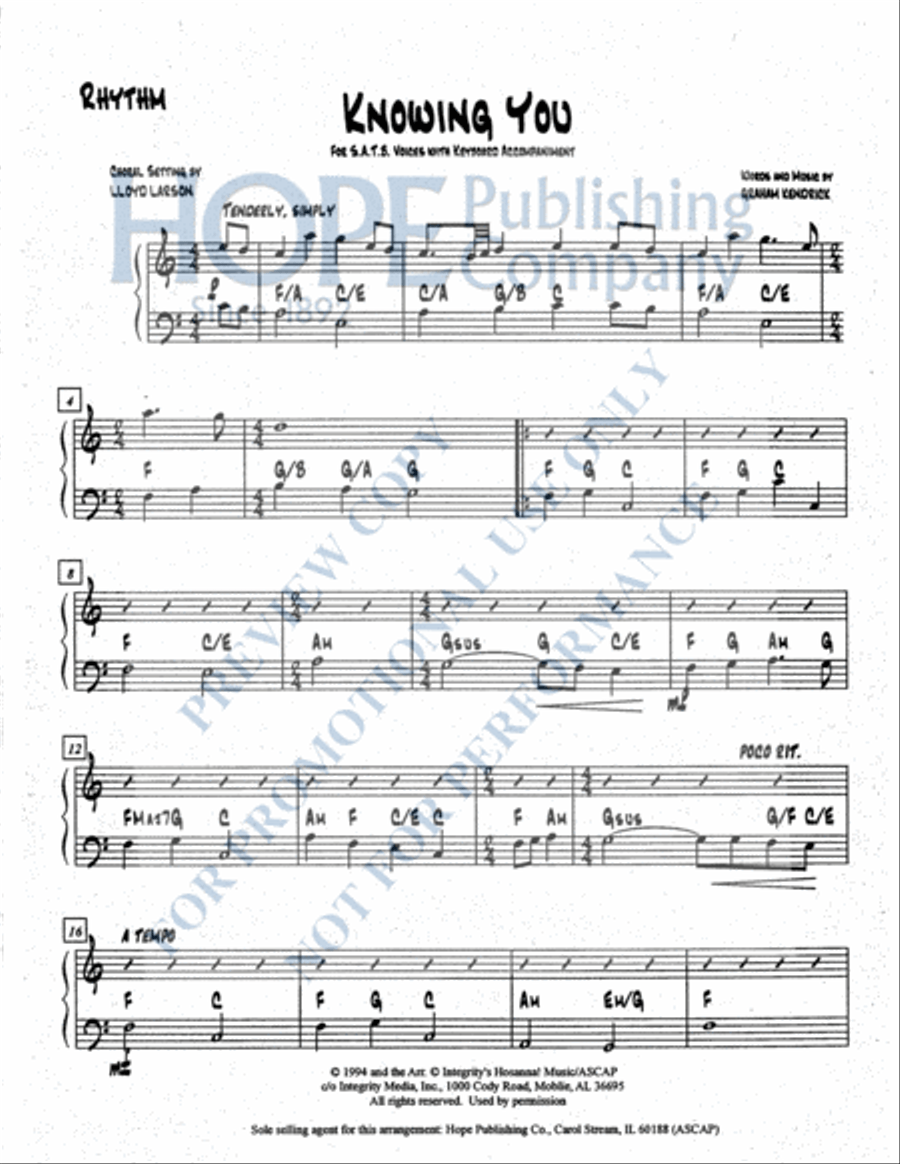Knowing You Knowing You Choir scores gallery preview page 9