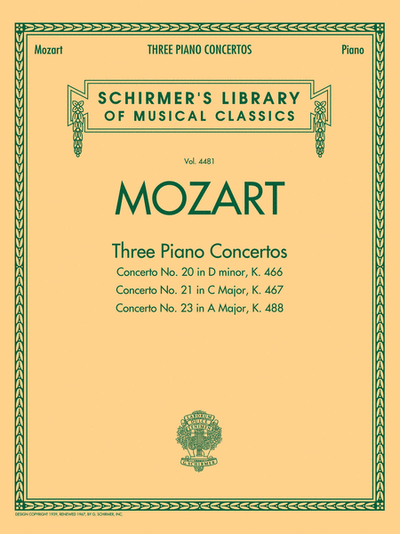Wolfgang Amadeus Mozart - Three Piano Concertos