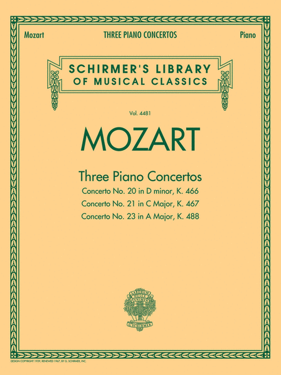 Mozart – 3 Piano Concertos