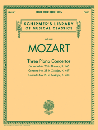 Book cover for Mozart – 3 Piano Concertos