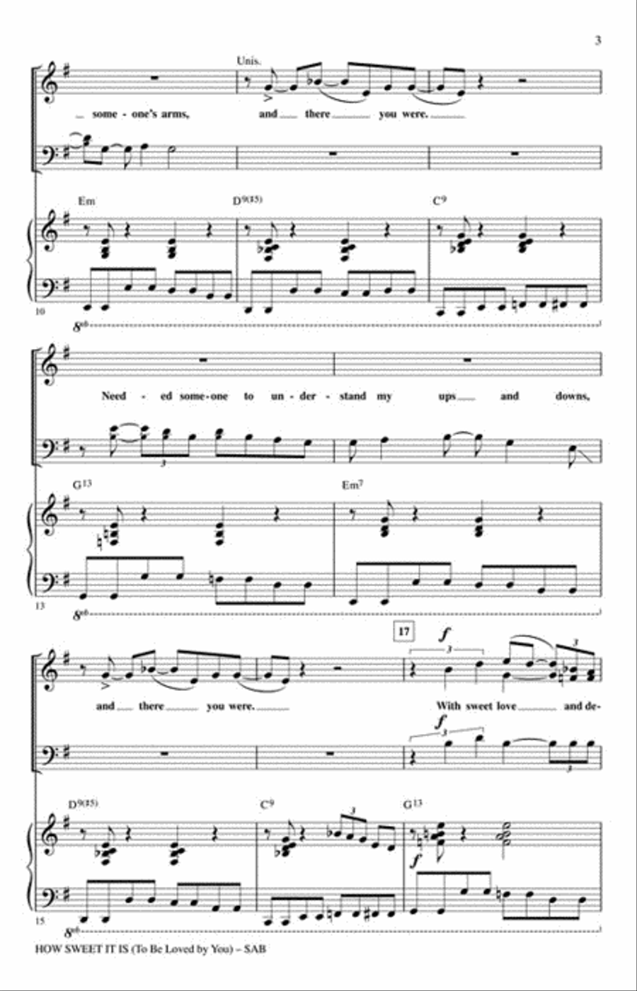 How Sweet It Is to Be Loved by You 3-Part scores gallery preview page 3