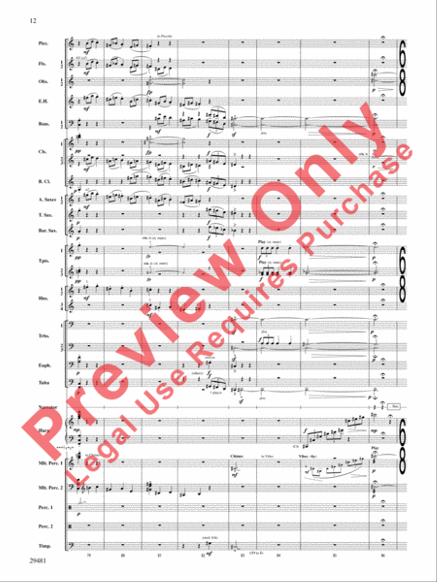 Casey at the Bat Concert Band scores gallery preview page 13