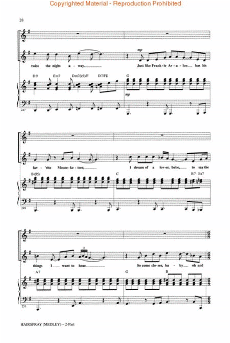 Hairspray (Medley) 2-Part scores gallery preview page 3