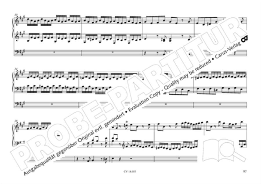 Das Husumer Orgelbuch von 1758 Organ Solo scores gallery preview page 98