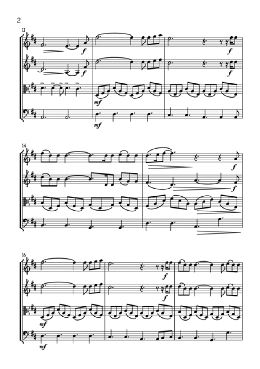 Say Something String Quartet scores gallery preview page 2