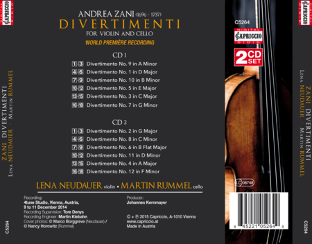 Andrea Zani: Divertimenti for Violin & Cello