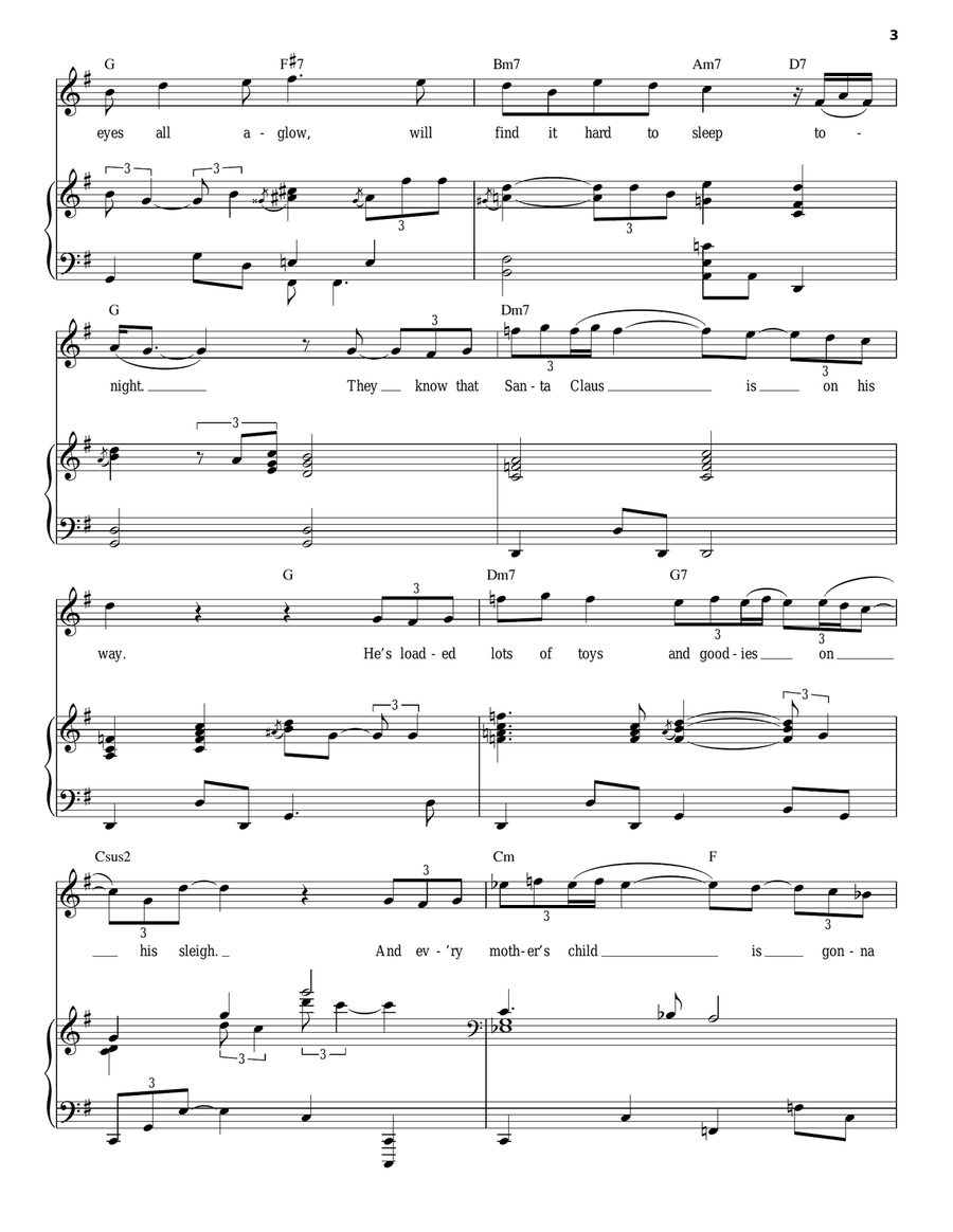 The Christmas Song (Chestnuts Roasting On An Open Fire) Piano, Vocal scores gallery preview page 3