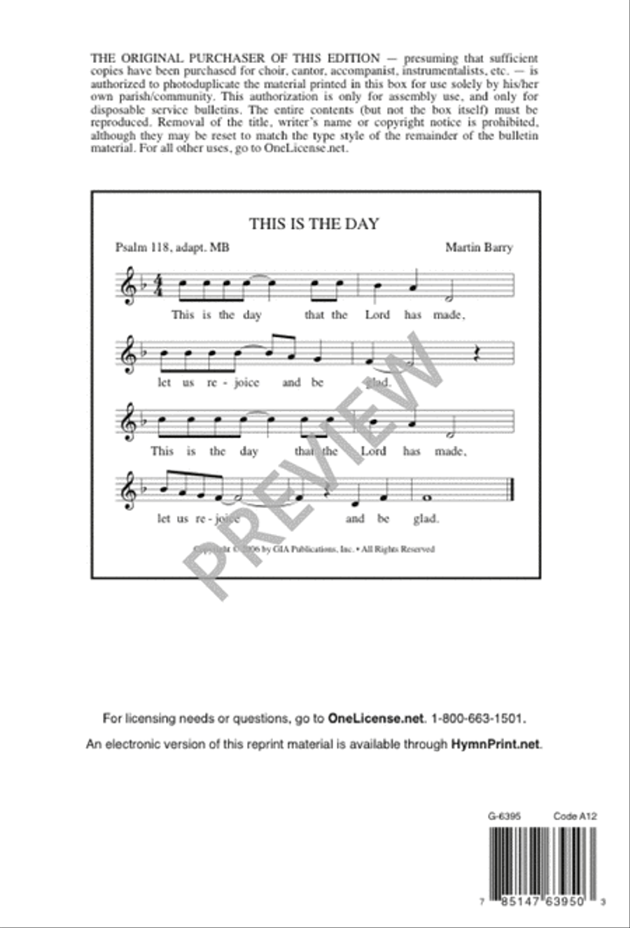 This Is the Day This Is the Day 4-Part scores gallery preview page 12