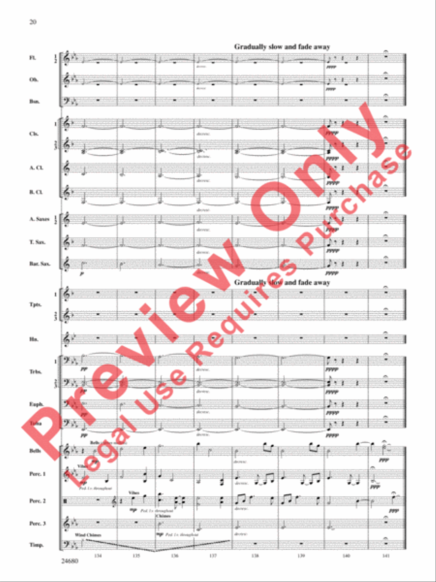 Slumber, My Darling Concert Band scores gallery preview page 21