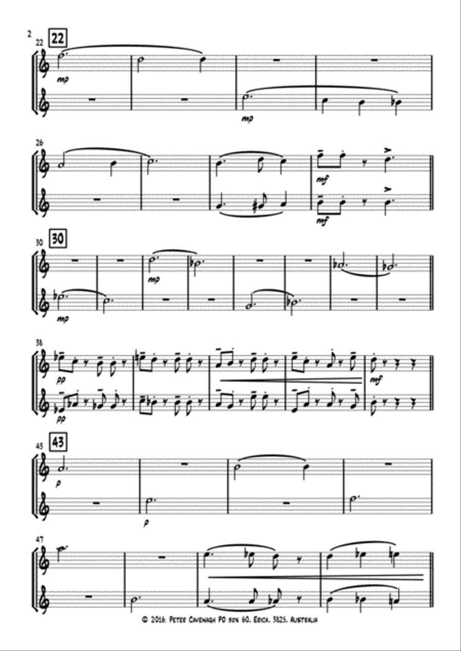 Dance of the Crazy Angel - saxophone duet Woodwind Duet scores gallery preview page 3