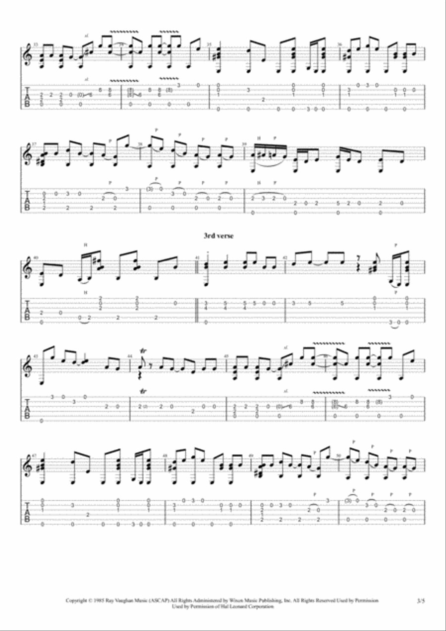 Pride And Joy Electric Guitar scores gallery preview page 3
