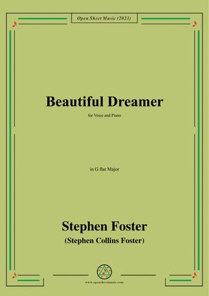 Book cover for S. Foster-Beautiful Dreamer,in G flat Major