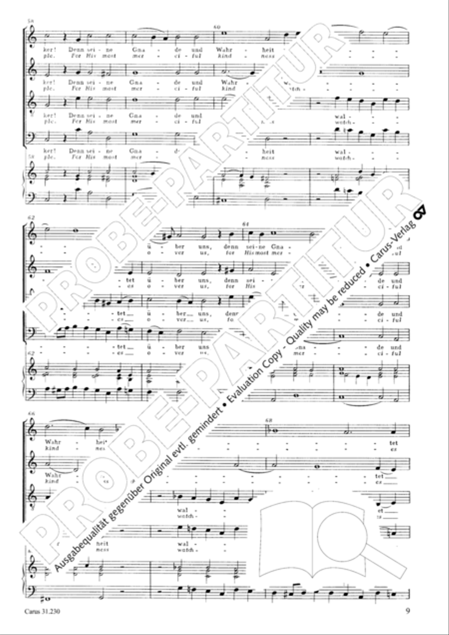 Praise ye the Lord, all ye nations (Lobet den Herrn, alle Heiden) 4-Part scores gallery preview page 10