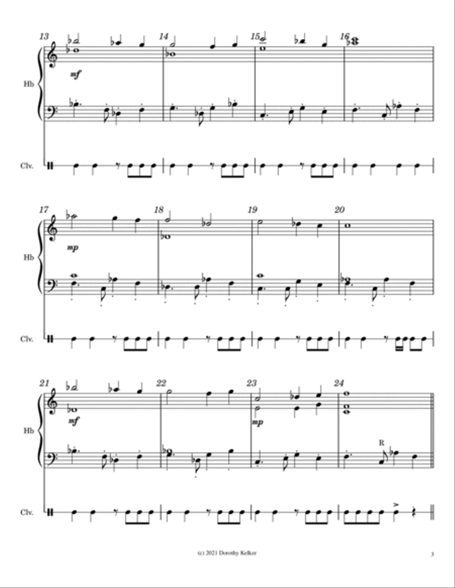 Tango in F Minor Handbell Choir scores gallery preview page 3