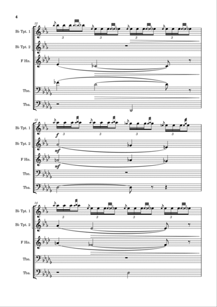 Samuel Goldberg und Schmuÿle - Pictures at an Exhibition Brass Ensemble scores gallery preview page 4