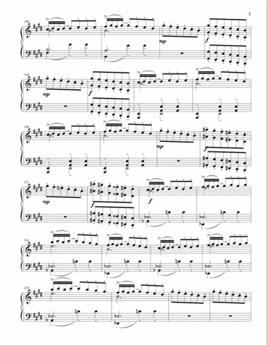 Four Concert Dances for Solo Piano (1968-69) Piano Solo scores gallery preview page 6