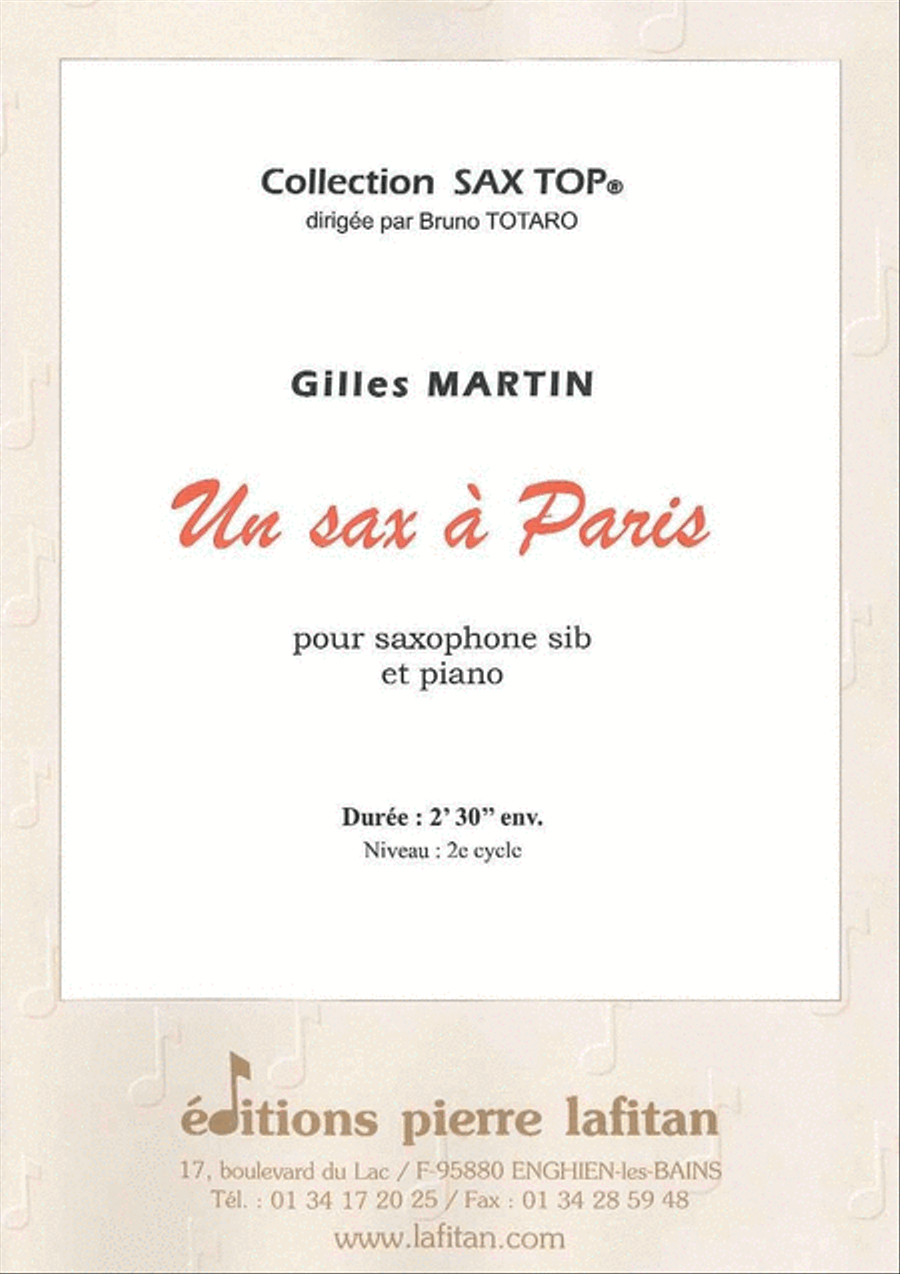 Un Sax a Paris Un Sax a Paris Tenor Saxophone scores gallery preview page 1