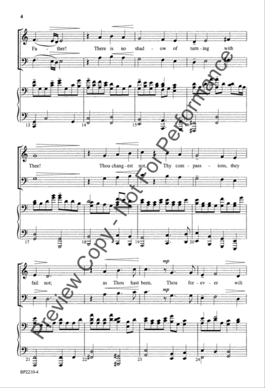 Great Is Thy Faithfulness - Forrest 4-Part scores gallery preview page 3
