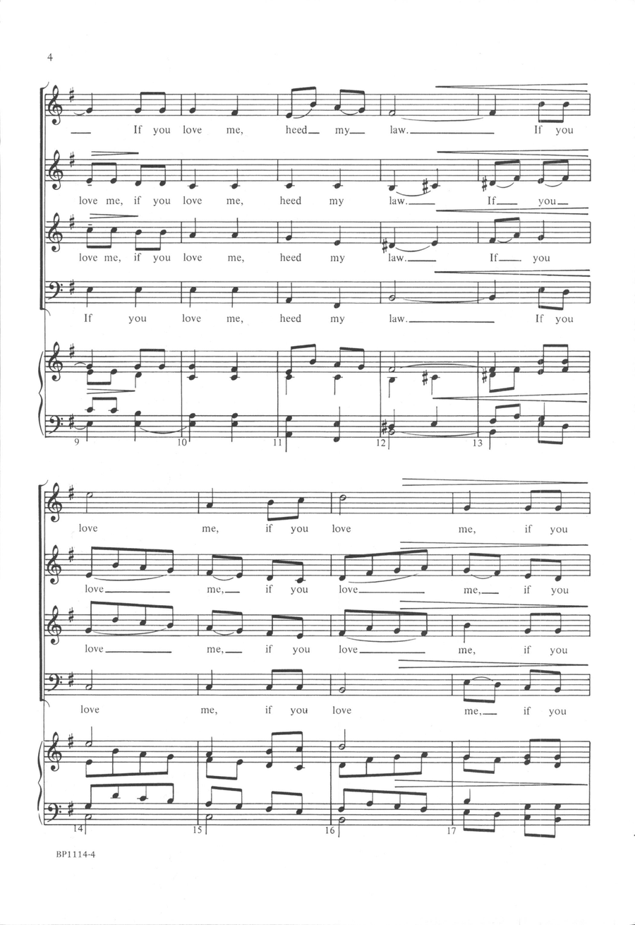 If You Love Me If You Love Me 4-Part scores gallery preview page 3