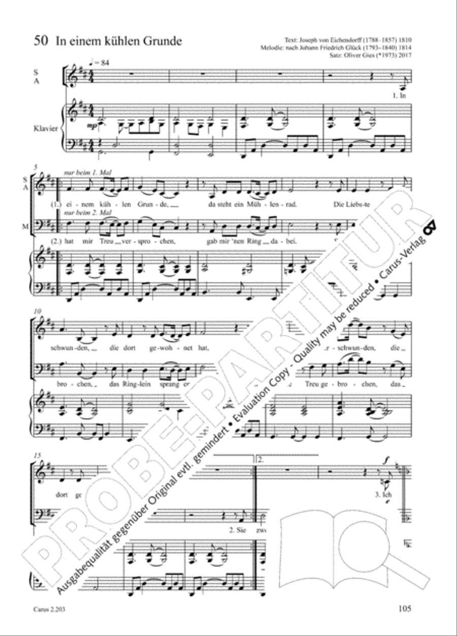 Loreley. Folk songs for choir (Loreley. Volkslieder fur Chor) Choir scores gallery preview page 110