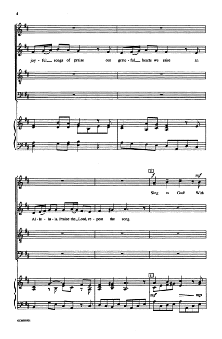 Sing to God! Sing to God! 4-Part scores gallery preview page 4