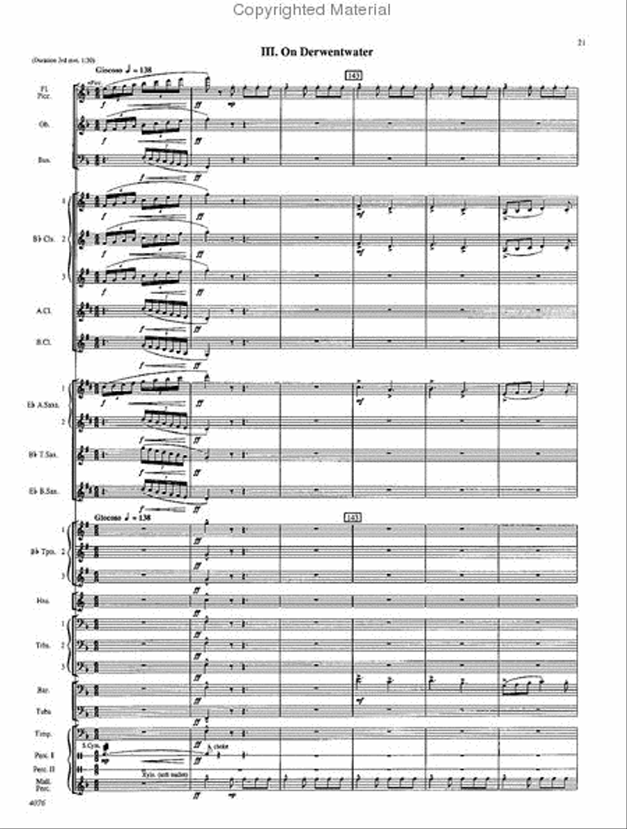 West Highlands Sojourn Concert Band scores gallery preview page 22