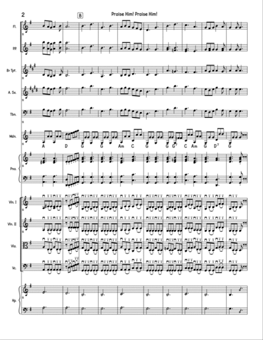 Praise Him! Praise Him! - Score Only Score scores gallery preview page 2