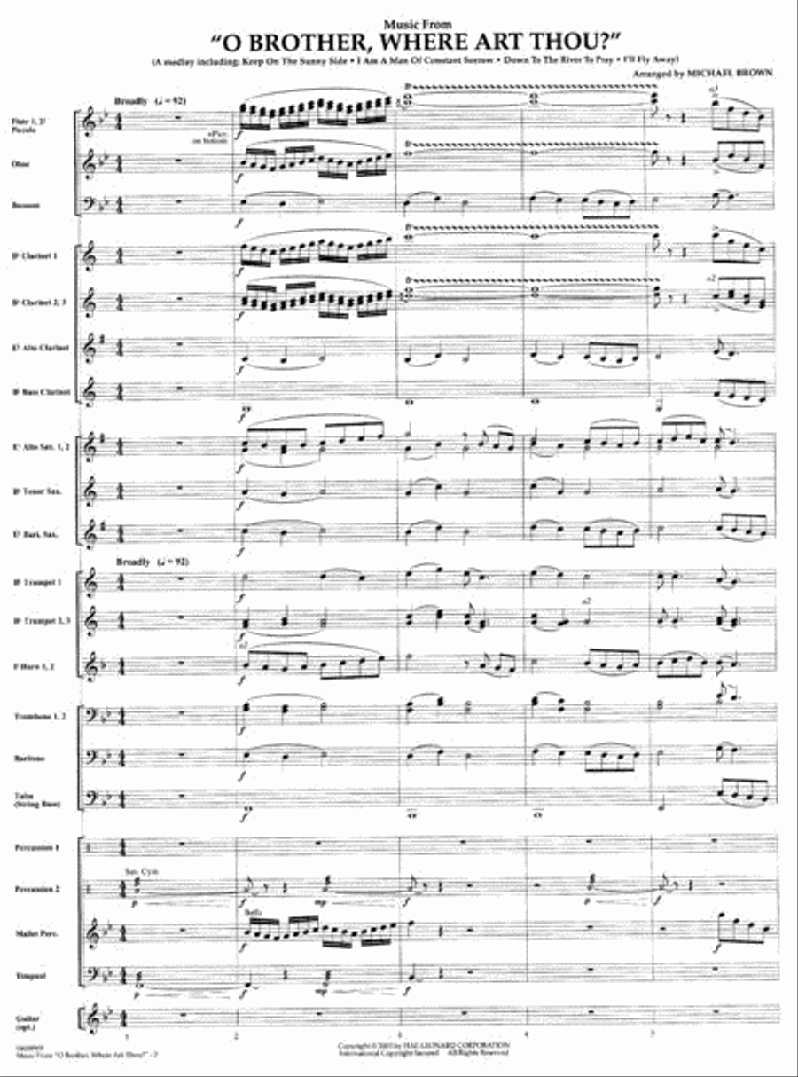 Music from “O Brother, Where Art Thou?” Concert Band scores gallery preview page 2