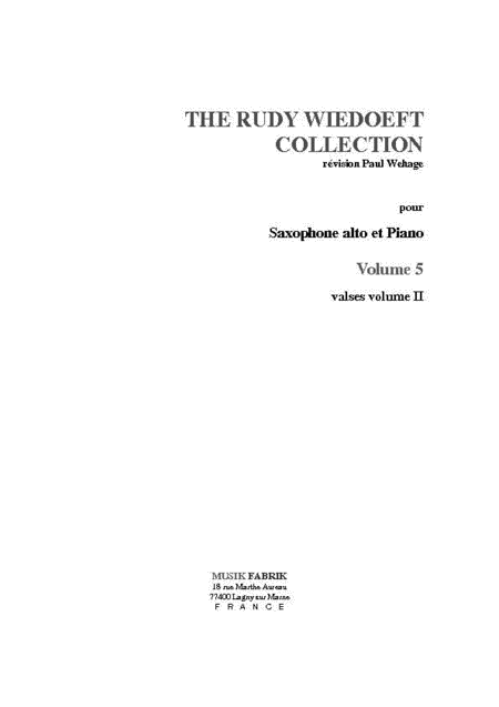 Wiedoeft Collection, Volume 5
